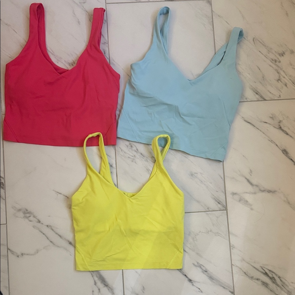 Lululemon Disco Colored Align Top Set